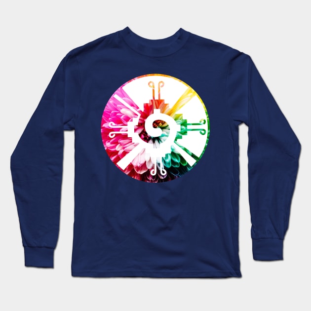 Hunab Ku Flowers Long Sleeve T-Shirt by Golden Eagle Design Studio